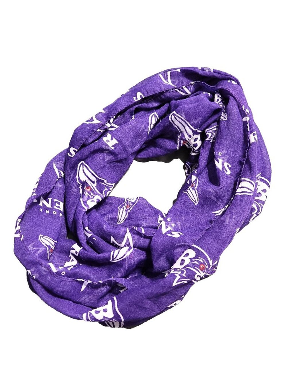 Baltimore Ravens Infinity Scarf Women's NFL Football Lightweight Fan Accessory